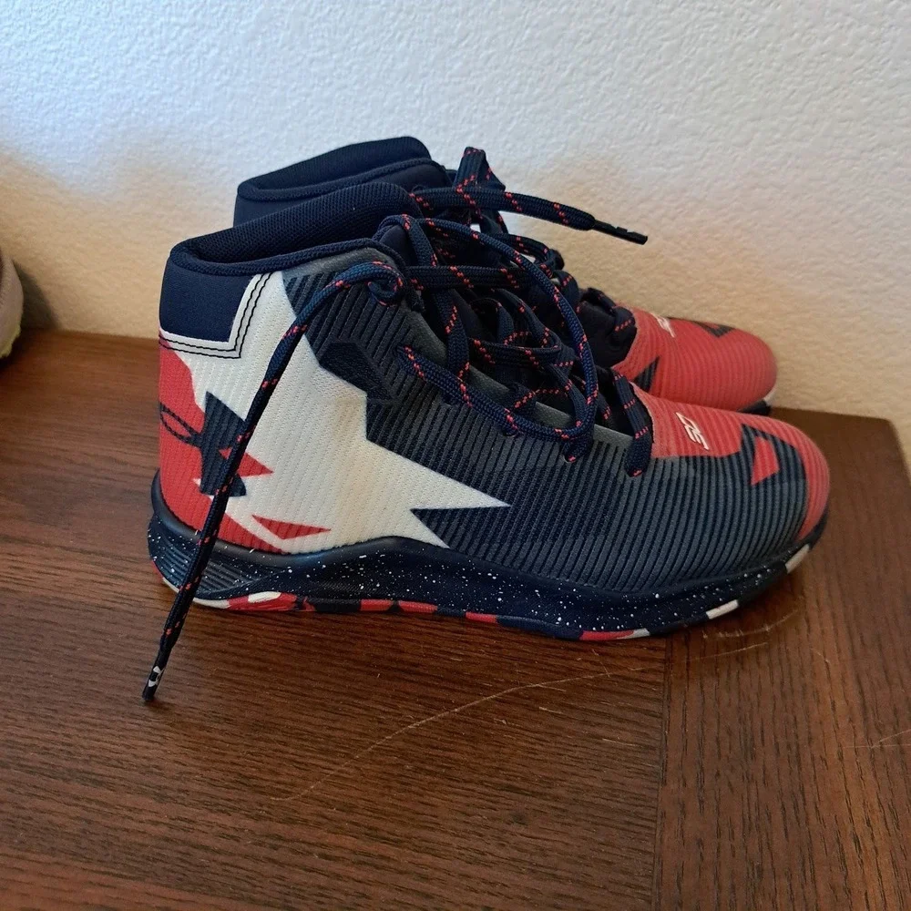 Under Armour Curry SC 3Zero Kids Basketball Shoes USA Red White Blue 1276333-411